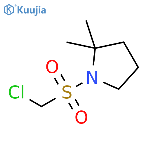 Pyrrolidine, 1-[(chloromethyl)sulfonyl]-2,2-dimethyl- structure