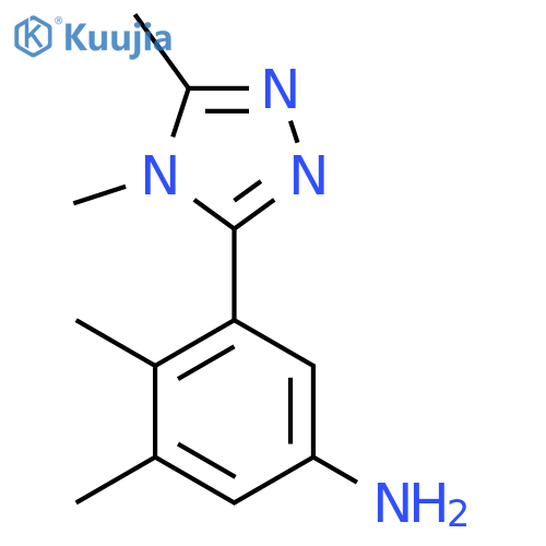 3-(dimethyl-4H-1,2,4-triazol-3-yl)-4,5-dimethylaniline structure