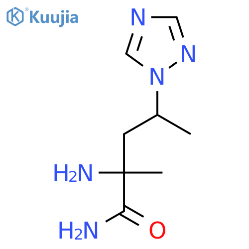 2-Amino-2-methyl-4-(1h-1,2,4-triazol-1-yl)pentanamide structure