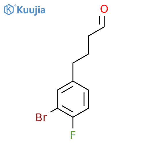 4-(3-bromo-4-fluorophenyl)butanal structure