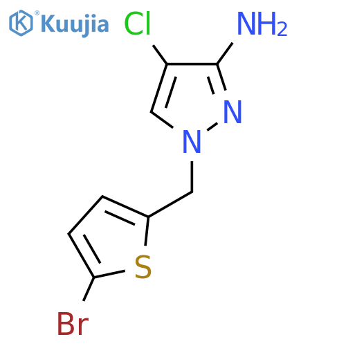 1-(5-bromothiophen-2-yl)methyl-4-chloro-1H-pyrazol-3-amine structure