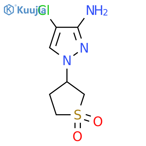 3-(3-Amino-4-chloro-1H-pyrazol-1-yl)-1lambda6-thiolane-1,1-dione structure