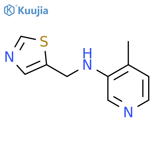 4-methyl-N-[(1,3-thiazol-5-yl)methyl]pyridin-3-amine structure