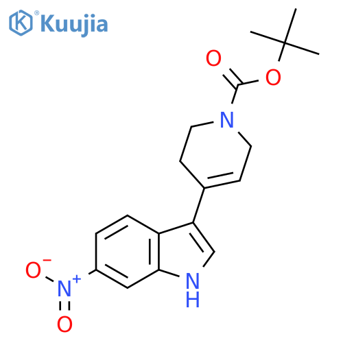 Tert-butyl 4-(6-nitro-1H-indol-3-YL)-5,6-dihydropyridine-1(2H)-carboxylate structure
