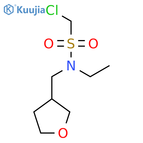 1-chloro-N-ethyl-N-[(oxolan-3-yl)methyl]methanesulfonamide structure