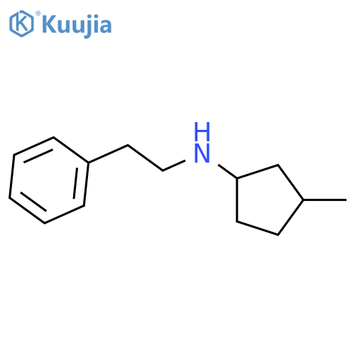3-methyl-N-(2-phenylethyl)cyclopentan-1-amine structure