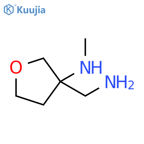 3-(aminomethyl)-N-methyloxolan-3-amine structure