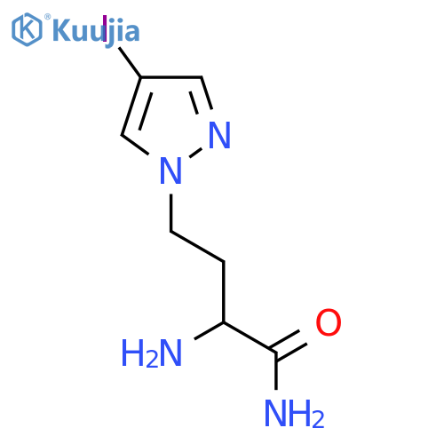 2-amino-4-(4-iodo-1H-pyrazol-1-yl)butanamide structure