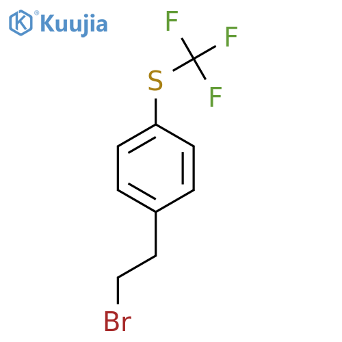 1-(2-bromoethyl)-4-(trifluoromethyl)sulfanylbenzene structure