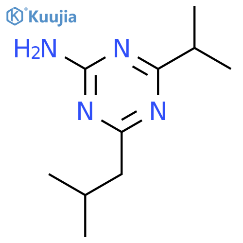 4-(2-Methylpropyl)-6-(propan-2-yl)-1,3,5-triazin-2-amine structure