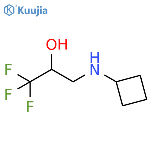 3-(cyclobutylamino)-1,1,1-trifluoropropan-2-ol structure