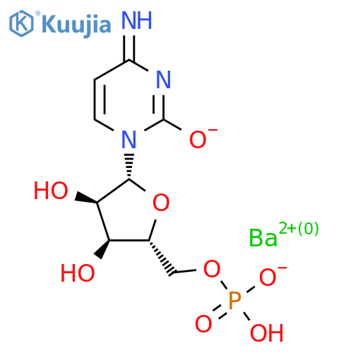 Barium(2+);[(2R,3S,4R,5R)-3,4-dihydroxy-5-(4-imino-2-oxidopyrimidin-1-yl)oxolan-2-yl]methyl hydrogen phosphate structure