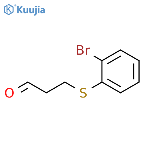 Propanal, 3-[(2-bromophenyl)thio]- structure