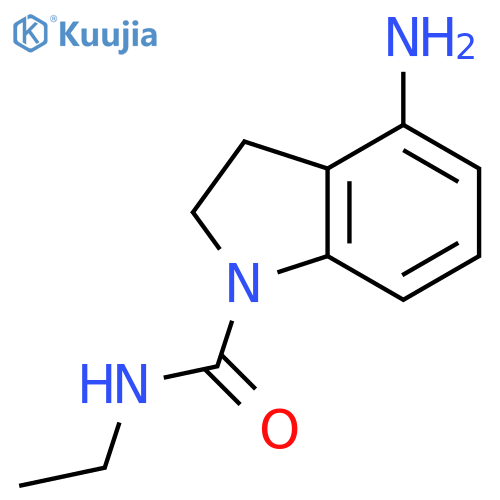 1H-Indole-1-carboxamide, 4-amino-N-ethyl-2,3-dihydro- structure