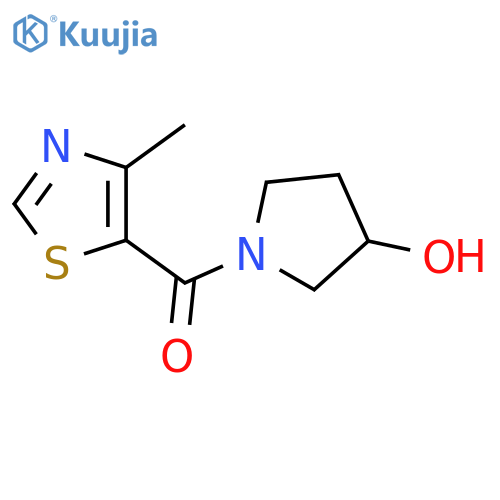 1-(4-methyl-1,3-thiazole-5-carbonyl)pyrrolidin-3-ol structure