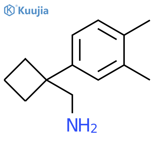 1-[1-(3,4-dimethylphenyl)cyclobutyl]methanamine structure