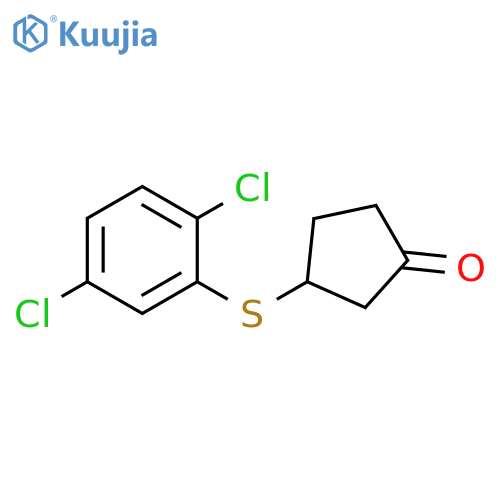 Cyclopentanone, 3-[(2,5-dichlorophenyl)thio]- structure