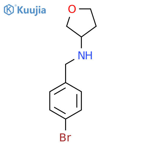 N-[(4-Bromophenyl)methyl]oxolan-3-amine structure