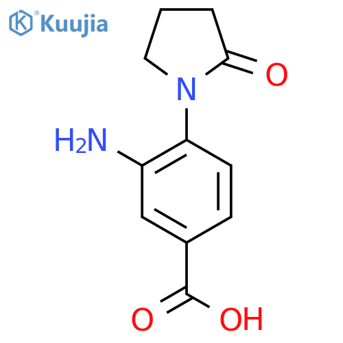 3-Amino-4-(2-oxopyrrolidin-1-yl)benzoic acid structure