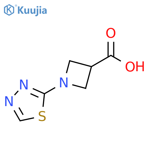 1-(1,3,4-thiadiazol-2-yl)azetidine-3-carboxylic acid structure