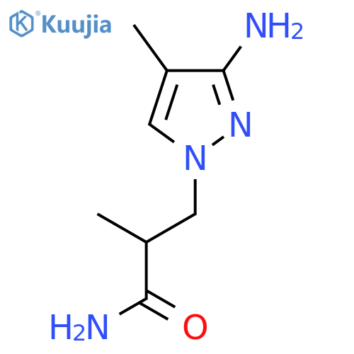 3-(3-Amino-4-methyl-1h-pyrazol-1-yl)-2-methylpropanamide structure