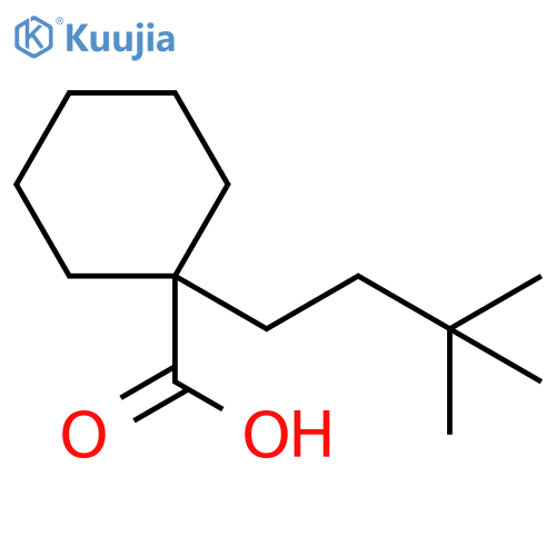 1-(3,3-dimethylbutyl)cyclohexane-1-carboxylic
acid structure