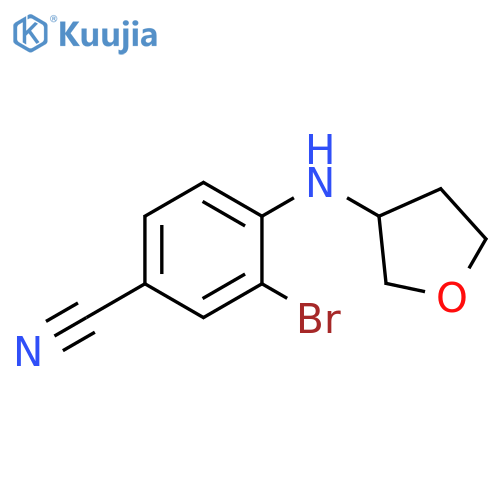 3-bromo-4-[(oxolan-3-yl)amino]benzonitrile structure