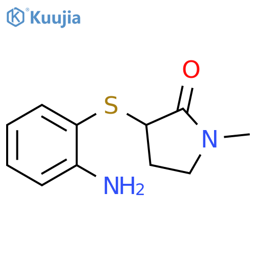 3-(2-aminophenyl)sulfanyl-1-methylpyrrolidin-2-one structure