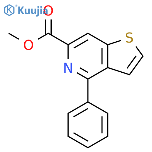 4-Phenyl-thieno[3,2-c]pyridine-6-carboxylic acid methyl ester structure