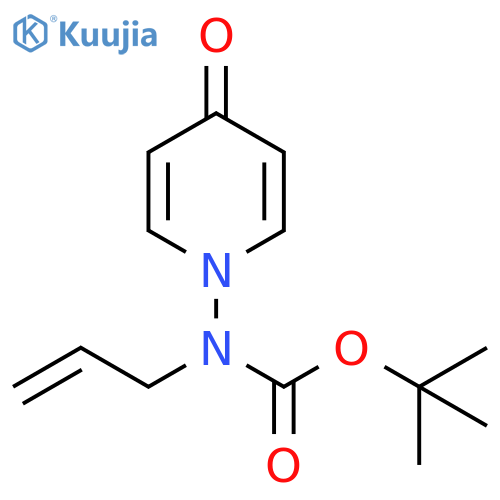Carbamic acid, (4-oxo-1(4H)-pyridinyl)-2-propenyl-, 1,1-dimethylethylester structure