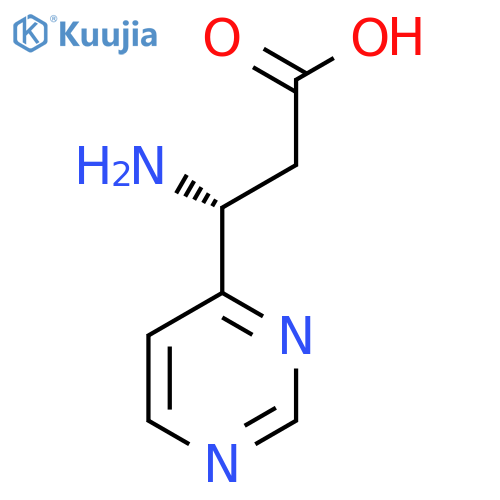 (3R)-3-amino-3-(pyrimidin-4-yl)propanoic acid structure