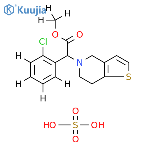 rac Clopidogrel-d8 Hydrogen Sulfate (Major) structure