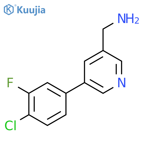 (5-(4-Chloro-3-fluorophenyl)pyridin-3-yl)methanamine structure
