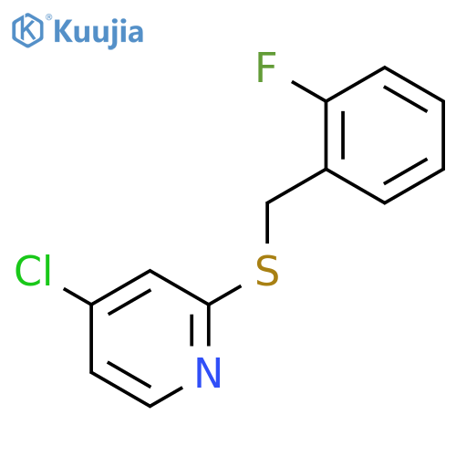 4-Chloro-2-((2-fluorobenzyl)thio)pyridine structure