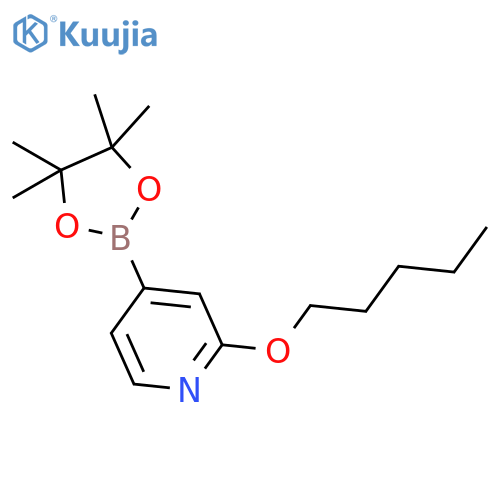 2-(Pentyloxy)-4-(4,4,5,5-tetramethyl-1,3,2-dioxaborolan-2-yl)pyridine structure