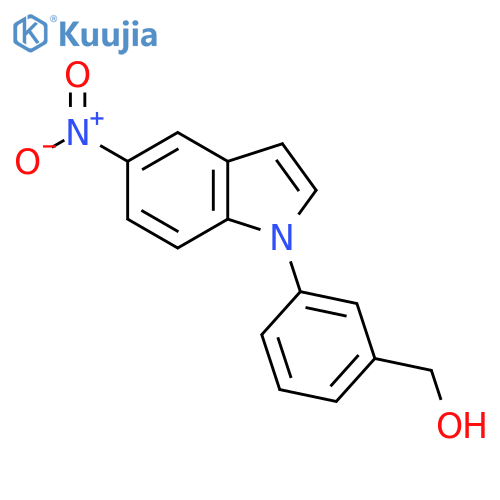 (3-(5-Nitro-1H-indol-1-yl)phenyl)methanol structure