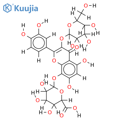 gossypetin 3-O-beta-D-glucopyranosyl-8-O-beta-D-glucuronopyranoside structure
