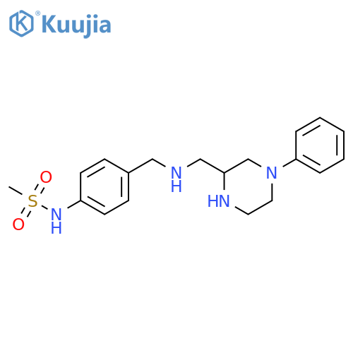 Methanesulfonamide,N-[4-[[[(4-phenyl-2-piperazinyl)methyl]amino]methyl]phenyl]- structure