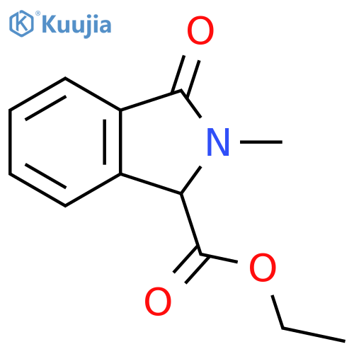 2-Methyl-3-oxo-2,3-dihydro-1H-isoindole-1-carboxylic acid ethyl ester structure