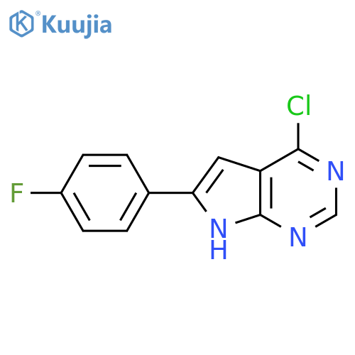 4-chloro-6-(4-fluorophenyl)-7H-pyrrolo[2,3-d]pyrimidine structure