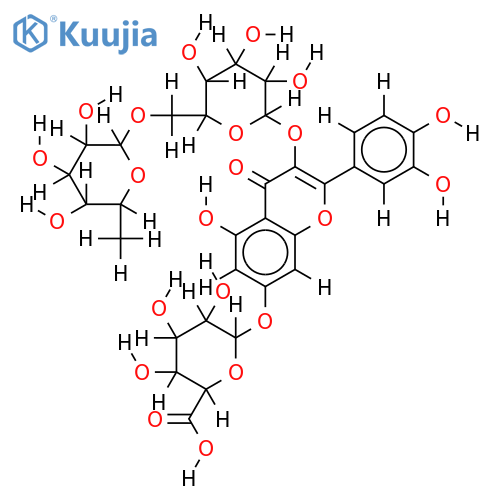 quercetin 3-O-beta-rutinoside-7-O-beta-glucuronide structure