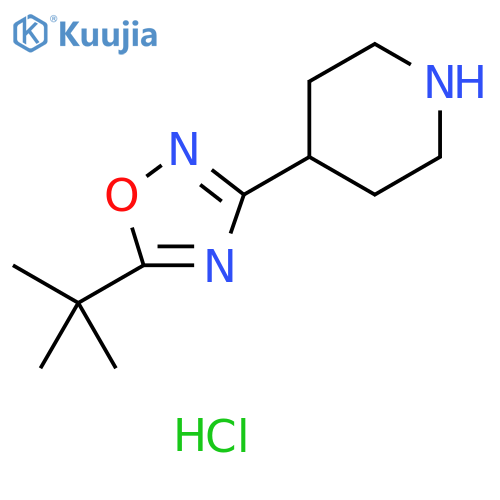 4-(5-tert-Butyl-1,2,4-oxadiazol-3-yl)piperidine hydrochloride structure