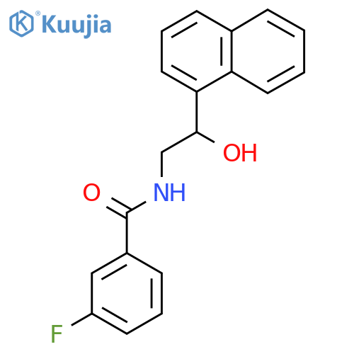 3-fluoro-N-2-hydroxy-2-(naphthalen-1-yl)ethylbenzamide structure