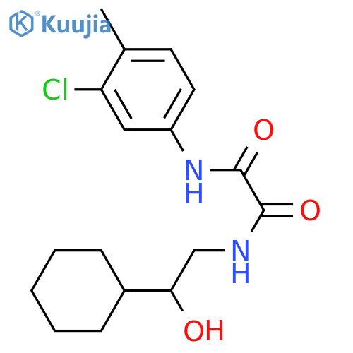 N-(3-chloro-4-methylphenyl)-N'-(2-cyclohexyl-2-hydroxyethyl)ethanediamide structure