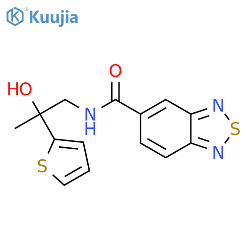 N-2-hydroxy-2-(thiophen-2-yl)propyl-2,1,3-benzothiadiazole-5-carboxamide structure