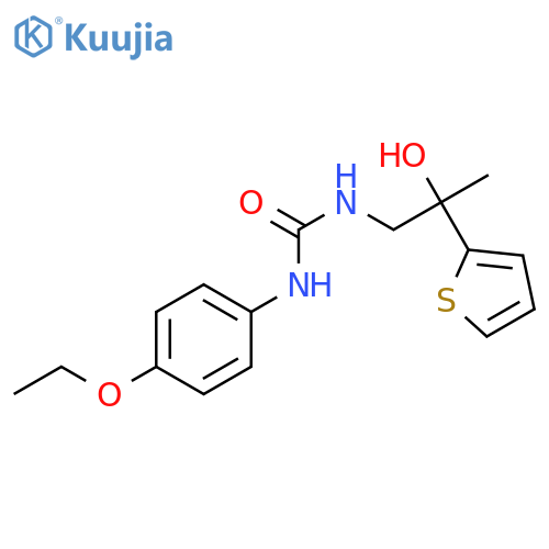 1-(4-ethoxyphenyl)-3-2-hydroxy-2-(thiophen-2-yl)propylurea structure
