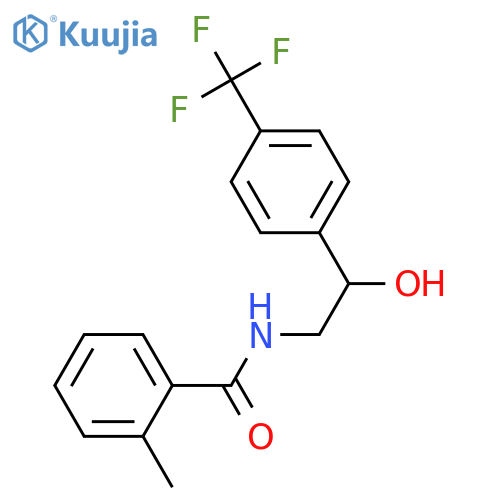 N-{2-hydroxy-2-4-(trifluoromethyl)phenylethyl}-2-methylbenzamide structure