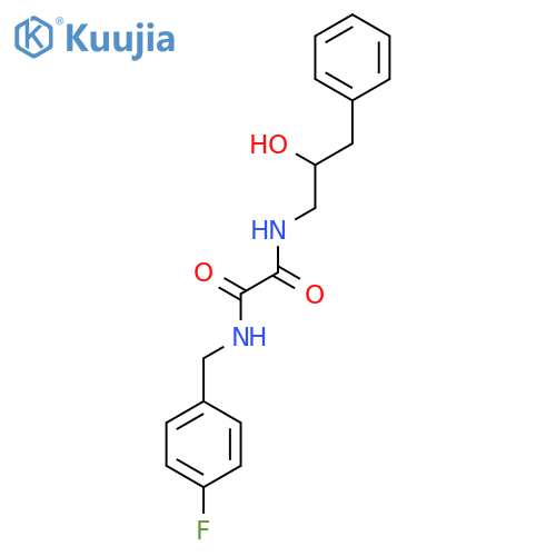 N-(4-fluorophenyl)methyl-N'-(2-hydroxy-3-phenylpropyl)ethanediamide structure