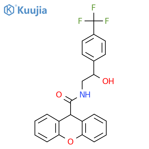 N-{2-hydroxy-2-4-(trifluoromethyl)phenylethyl}-9H-xanthene-9-carboxamide structure