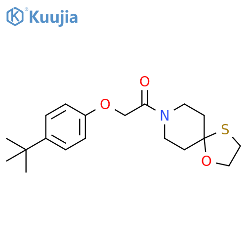 2-(4-tert-butylphenoxy)-1-{1-oxa-4-thia-8-azaspiro4.5decan-8-yl}ethan-1-one structure
